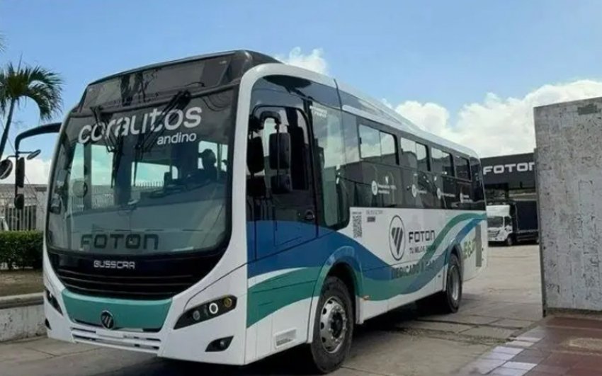 la entrada de Foton con diésel y gas natural vehicular al mercado de buses en Colombia